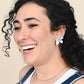 Flourish Blue & Silver Leaf Earrings