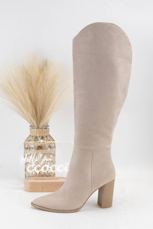 FALLAL TALL KNEE HIGH FAUX SUEDE BOOTS
