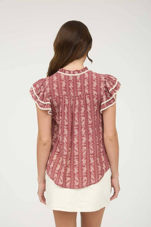 Jodie Ruffle Sleeve Top