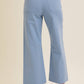 Light Blue Linen Blend Crop Pant