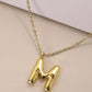 Initial Necklace Gold