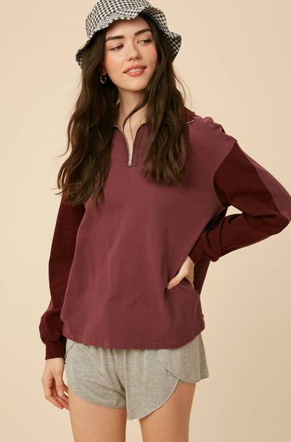 Half-Zip Pullover Top