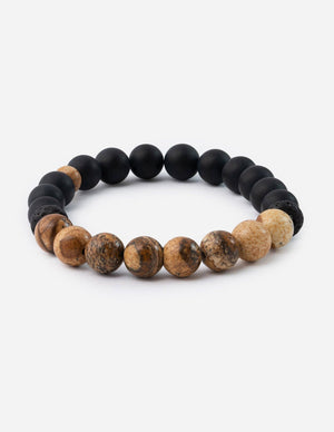 Humility Wooden and Stone Beaded Bracelet