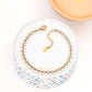 Seeds of Hope Bracelet in Ivory- 14K Gold Plated Enamel Delicate Chain Bracelet