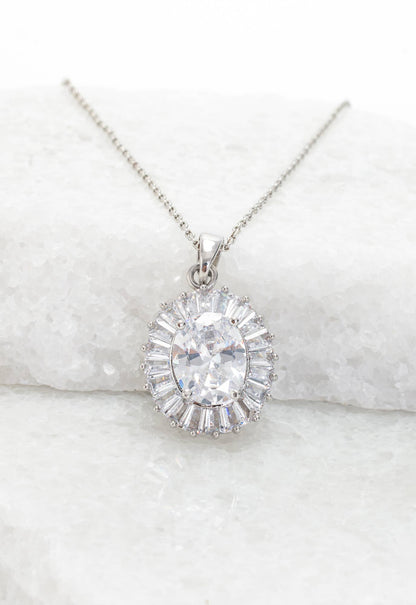 Infinite Glow Platinum Zircon Necklace