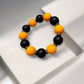 Black and Gold Game Day Chunky Bead Bracelet