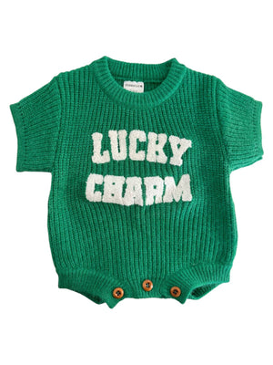 Sweater Romper, Lucky Charm Green