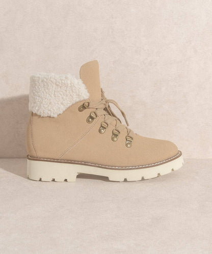 SALE The Kennedy Khaki | Faux Fur Bootie