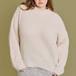 SALE PLUS Mock Neck Cocoon Sleeve Sweater