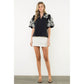 The Vicki Embroidered Puff Sleeve Top