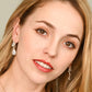 Glittering Garland Platinum and Zircon Drop Earrings
