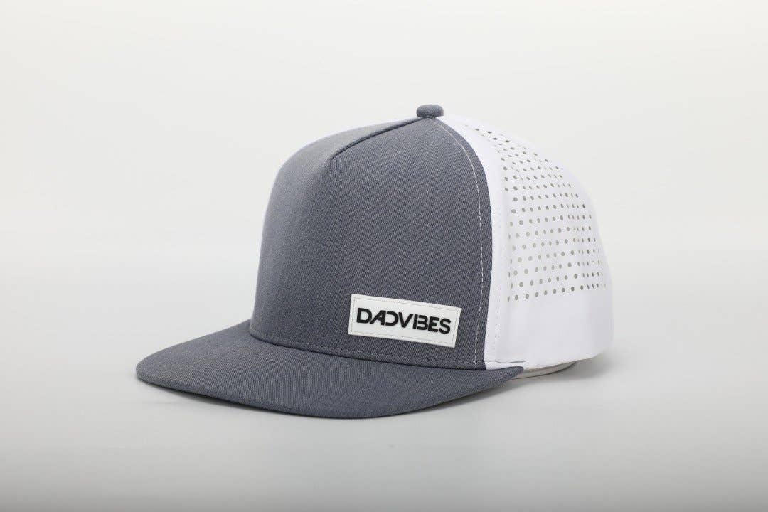 Premium Active 5-Panel Logo Hat (Heather/White)