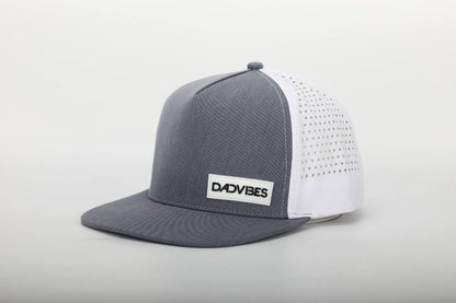 Premium Active 5-Panel Logo Hat (Heather/White)