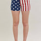Judy Blue HW Americana Flag Fray Hem Shorts