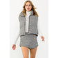 Houndstooth Puff Vest