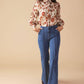 SALE Neck Tie Floral Blouse