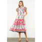 JoJo Flutter Sleeve Tiered Floral Maxi Dress