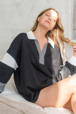 PLUS Solid Panel Oversized Sweatshirt