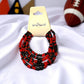 Red and Black Game Day Bracelet Stack