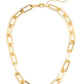 18k Gold-Plated Oblong Links Collar Necklace