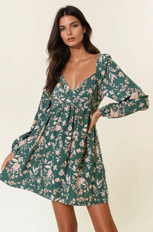 Lainey Long Sleeve Floral Mini Dress