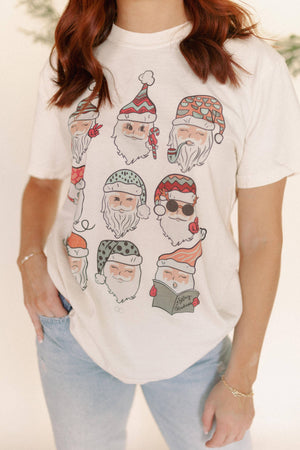 Santa + Santa hats tee