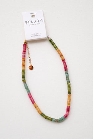 Jayla Multi Colored Beaded Stone Necklace