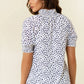 On The Dot Short Sleeve Blouse