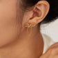 Gold Wire Bow Earrings