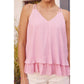 Be My Sweetheart Ruffled Sleeveless Top