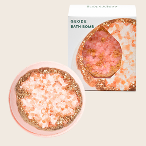 Rose Quartz Crystal Geode Bath Bomb 🎄 Pink Christmas gifts