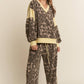 Leopard Print Patchwork Sweater Top