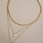 Layered Checkered Heart Charm Necklace