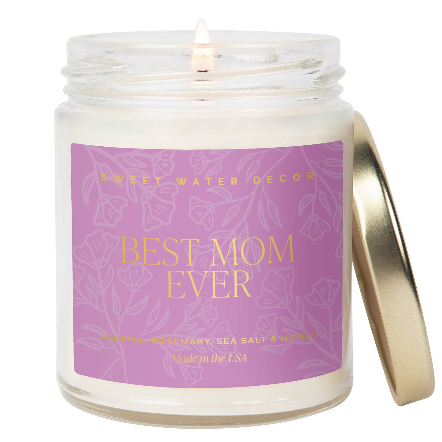 Best Mom Ever 9 oz Soy Candle (Gold Foil)