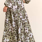 Multicolor Floral Print Tiered Maxi Skirt