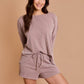 SALE Long Sleeve Crew Neck Top and Shorts