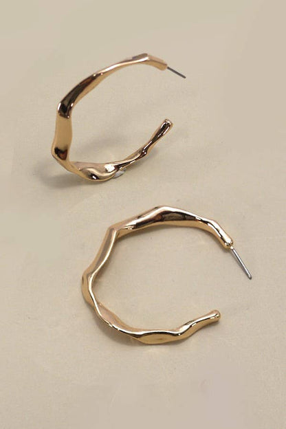 Hammered Hoop Earrings