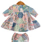 Smocked Ruffle Tiered Dress & Bloomer, Patchwork