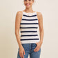 SOFT STRETCHY LIGHTWEIGHT STRIPE SWEATER TANK