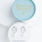 Everlasting Pearl Earrings in White Gold