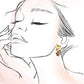 Gold Floral Hoop Earrings