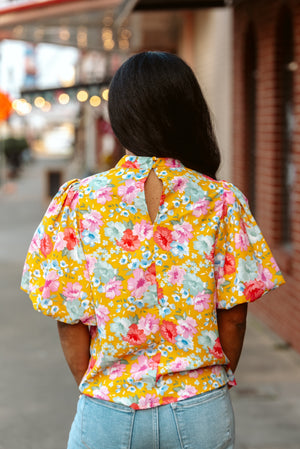 Hilary Floral Puff Sleeve Top