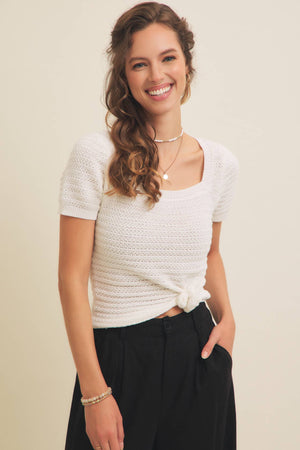 Square Neck Knit Top
