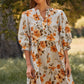 PLUS Striped Floral Printed Dress