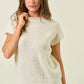 Lilac Drop Shoulder Mock Neck Sweater Top
