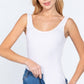 Sleeveless Double Scoop Neck Cotton Spandex