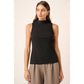 Rib Knit Edge Detail Sleeveless Top