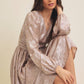 SALE SHINY NIGHTTIME METALLIC PLUNGE NECK MIDI DRESS