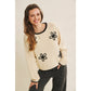Floral Appliqué Sweater