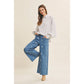 Embroidered Cotton Wide Leg Pants